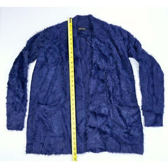 Banana Republic Size Small Women Nacy Faux Fur Long Sleeve Dual Pocket Cardigan - Picture 12 of 13